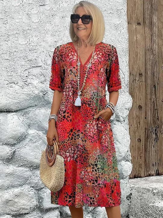 Harper | Robe Vibrante Mi-Longue