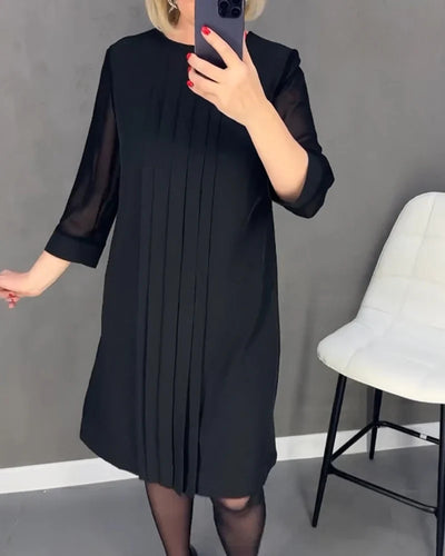 Robe plissée en tissu tricoté