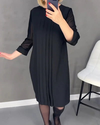 Robe plissée en tissu tricoté