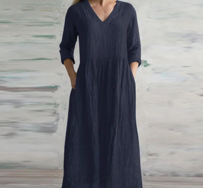 Robe Maxi Ample en Coton et Lin - Casual 2024